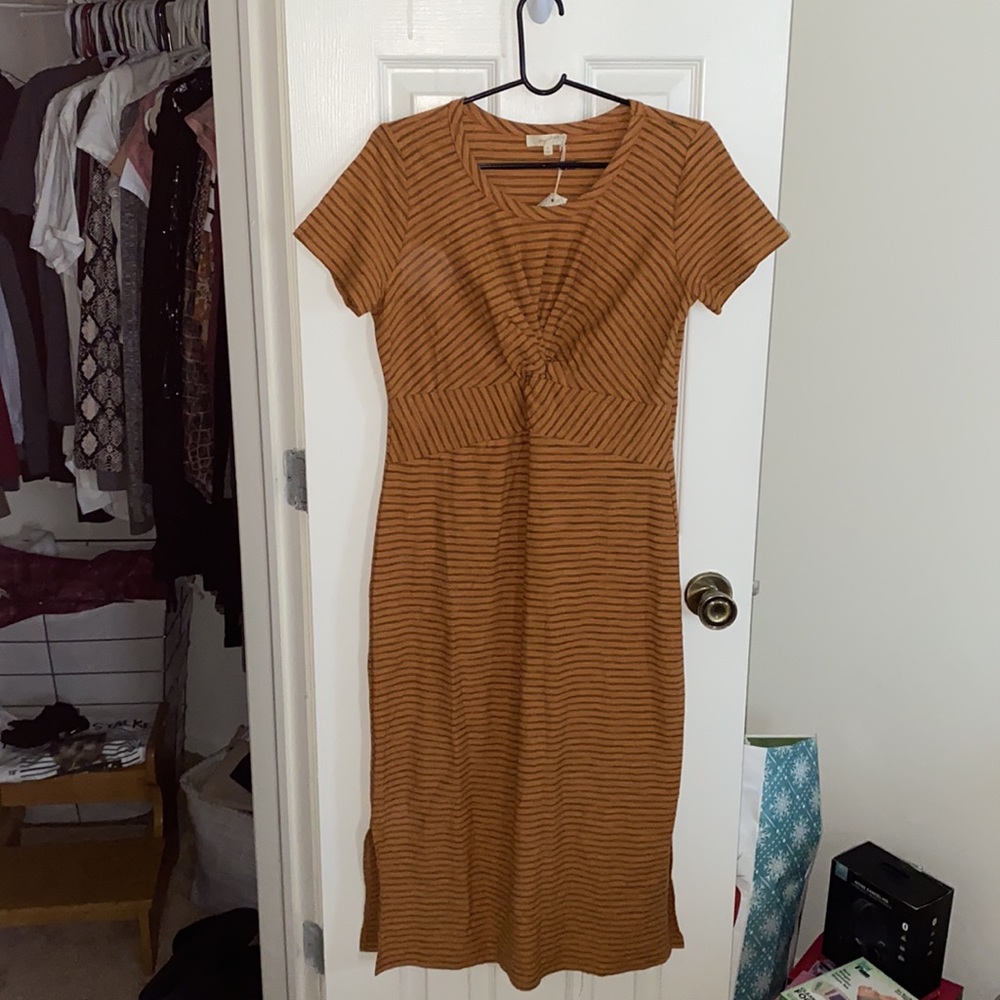 Yellow striped dress